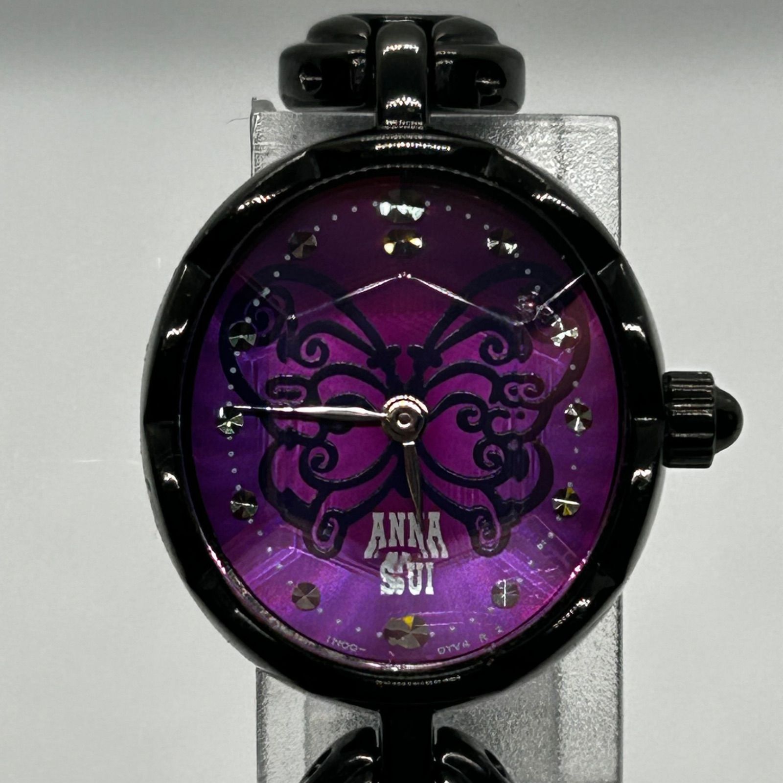 動作OK】ANNA SUI アナスイ 腕時計 1N00-0RG0 バタフライ 蝶 紫 - メルカリ
