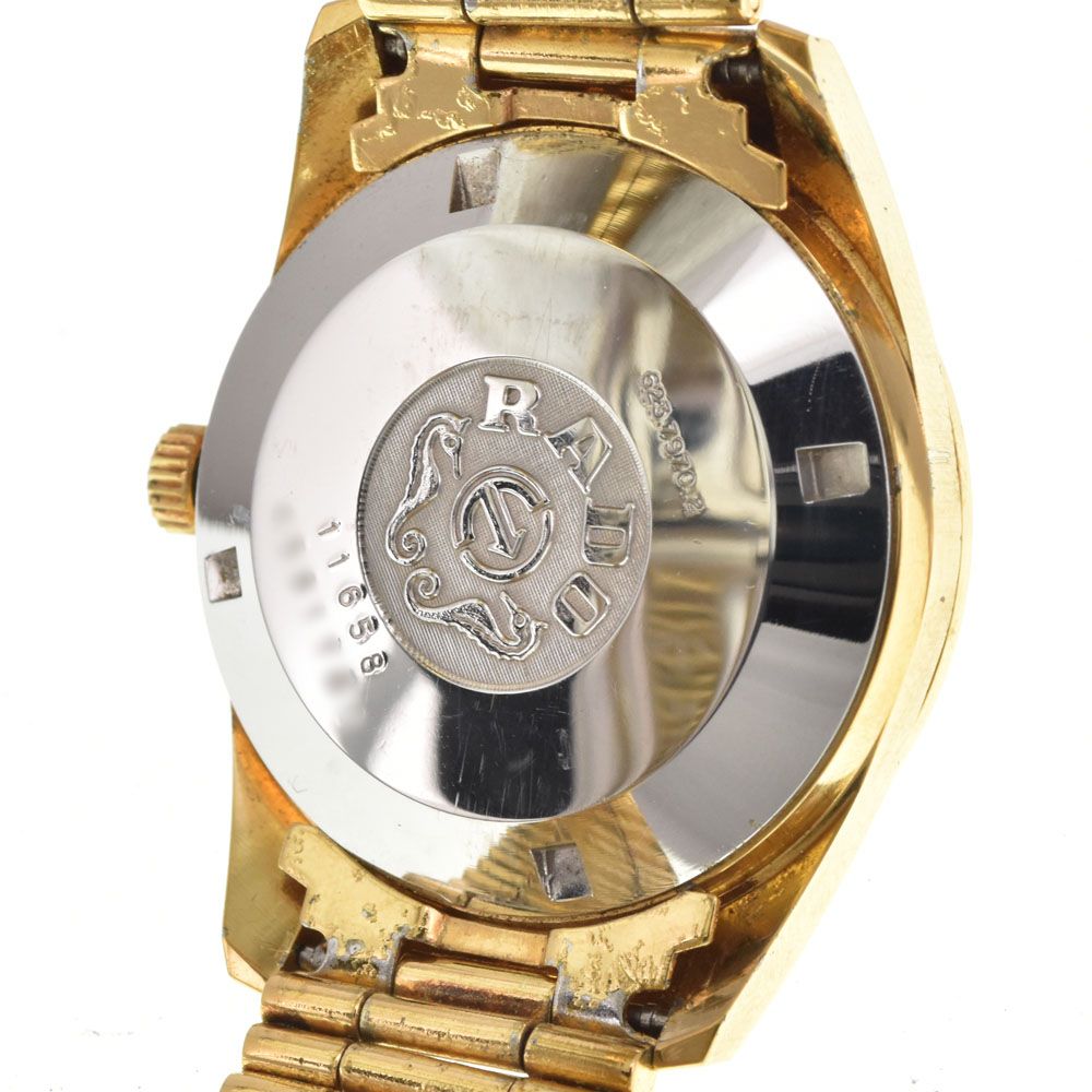 ラドー RADO 11658 グリーンホース デイト SS/GP 自動巻き メンズ M 