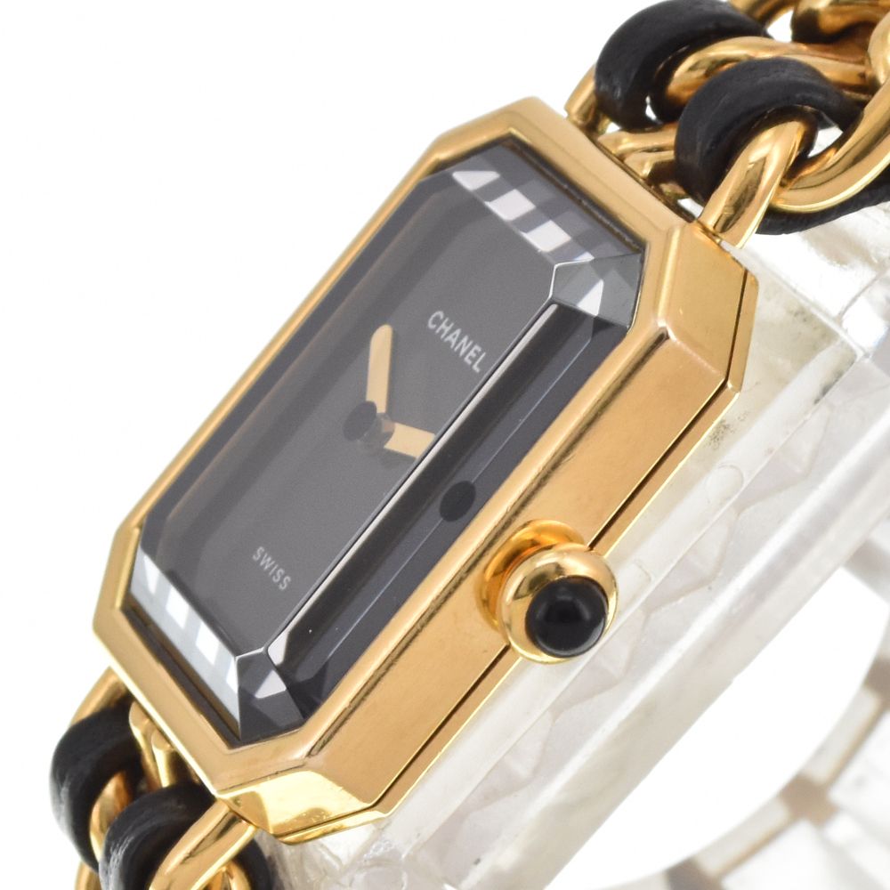 シャネル CHANEL H0001 プルミエール GP/レザー クォーツ レディース