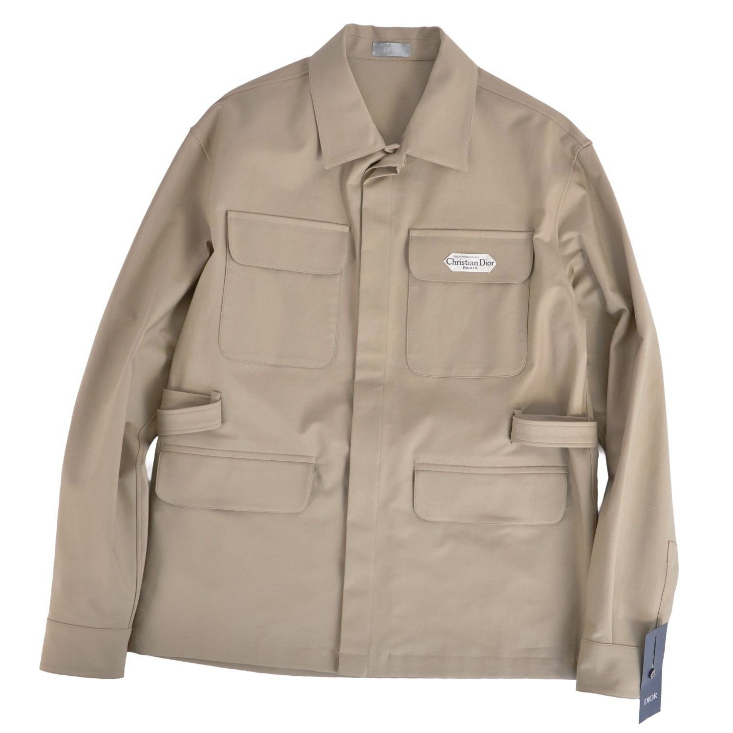 極美品 ディオールオム DIOR HOMME 25AW サファリシャツ ジャケット 長袖 シグネチャータグ トップス 38(S~M) 極美品 ディオールオム DIOR HOMME 25AW サファリシャツ ジャケッ