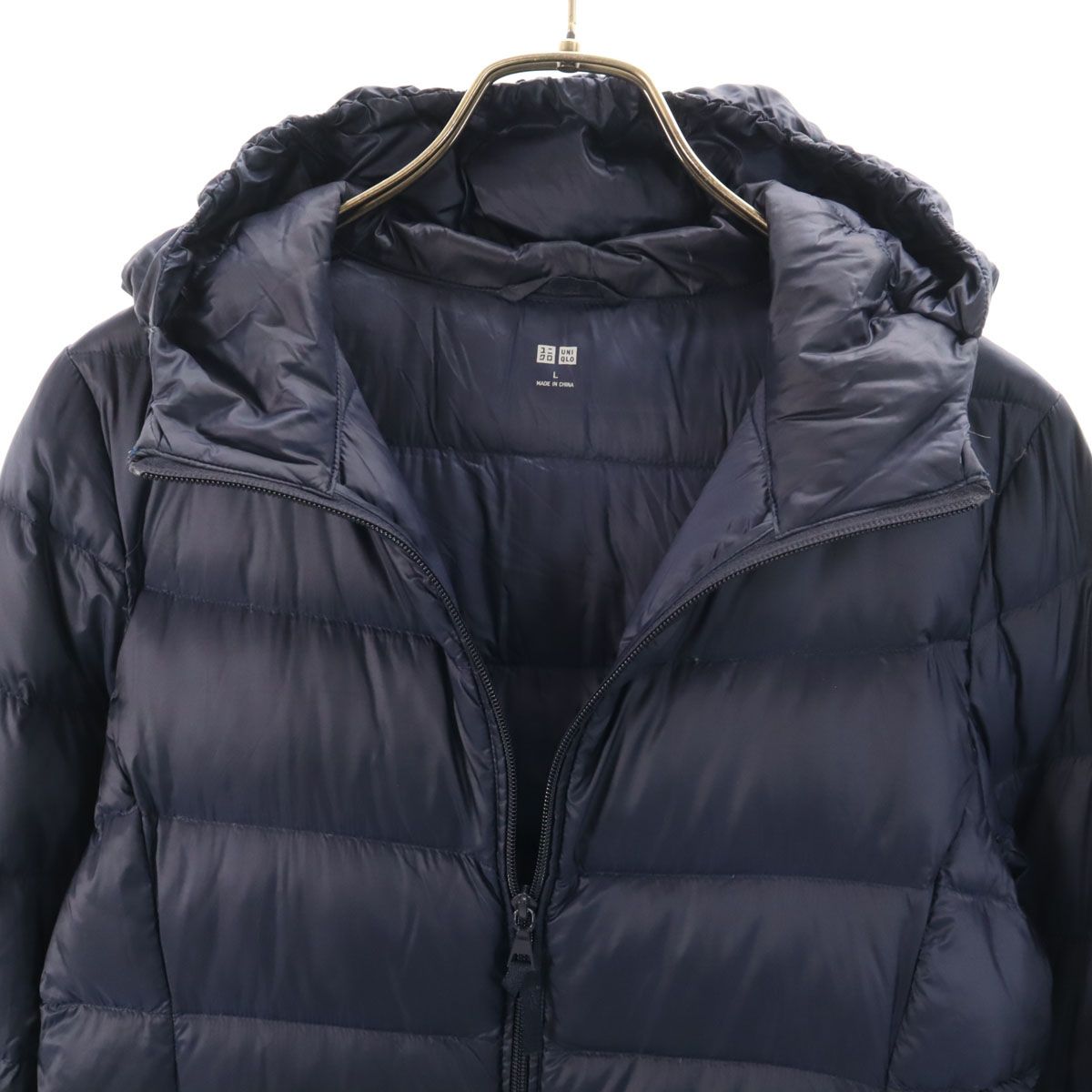 UNIQLO ユニクロ ダウンコート L ネイビー レディース 古着 - メルカリ