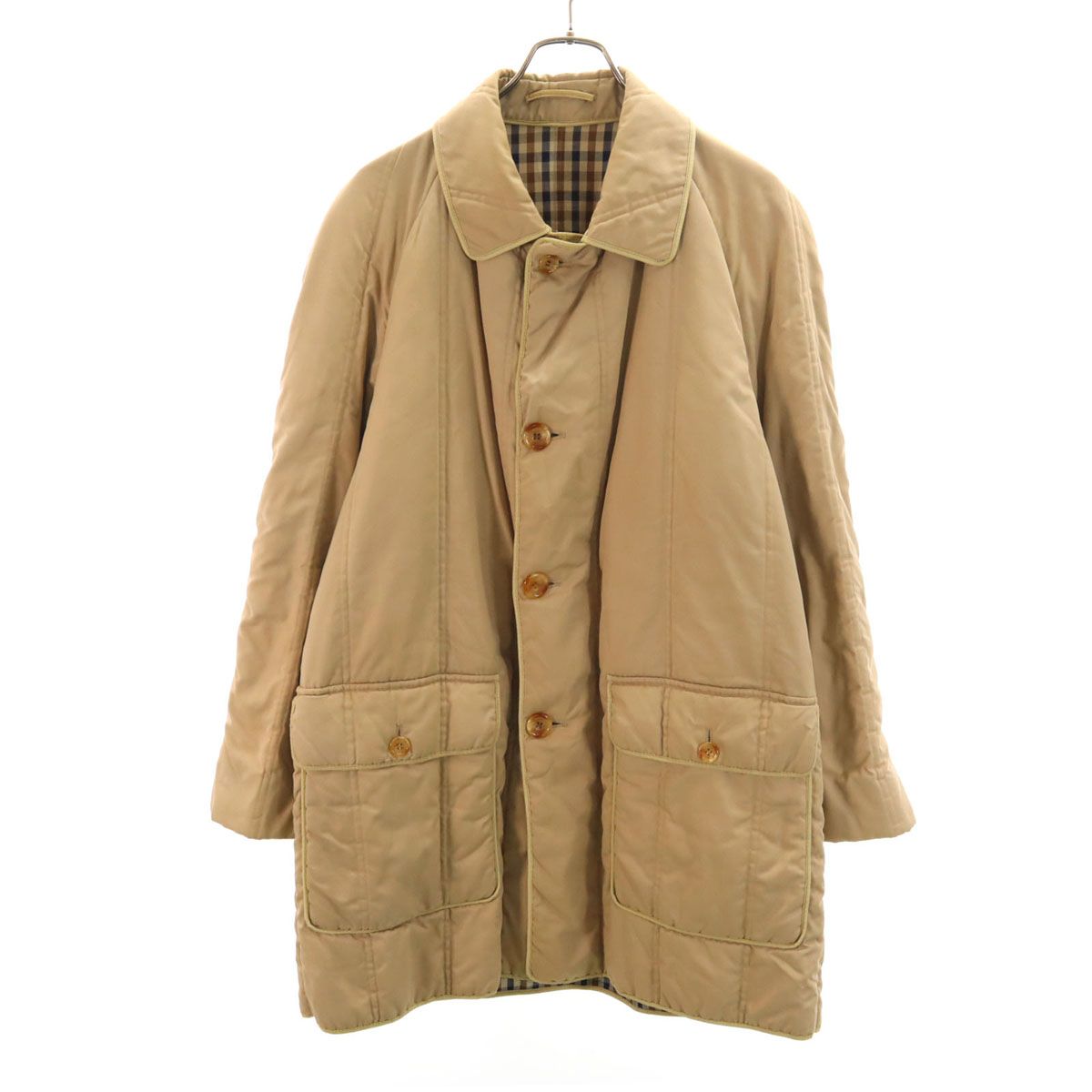 Aquascutum アクアスキュータム イングランド製 中綿 ステンカラー 