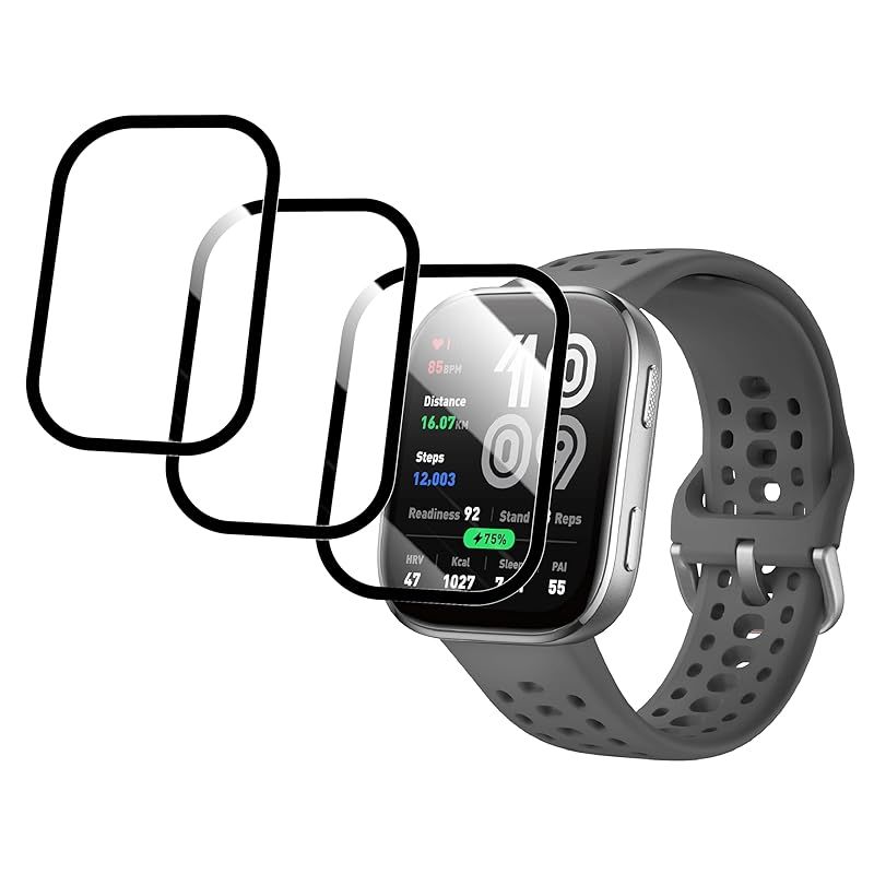 対応 Amazfit Bip 6 用の フィルム Eguoer【3枚セット 】 対応 Amazfit