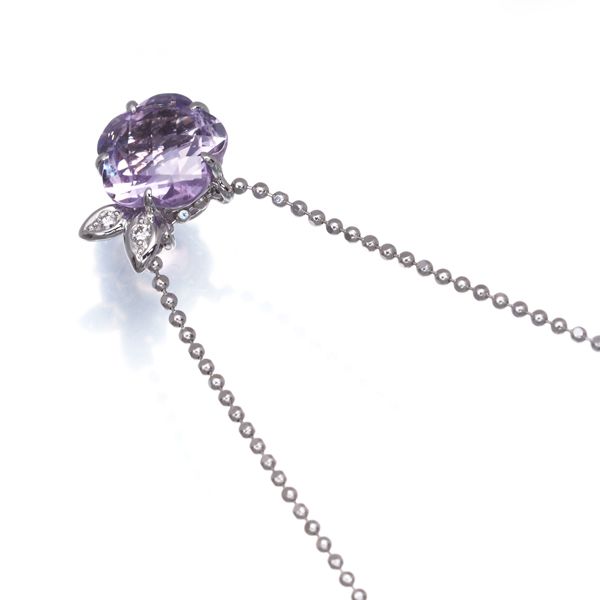 TASAKI タサキ ネックレス アメジスト ダイヤ ダイヤモンド 0.02ct