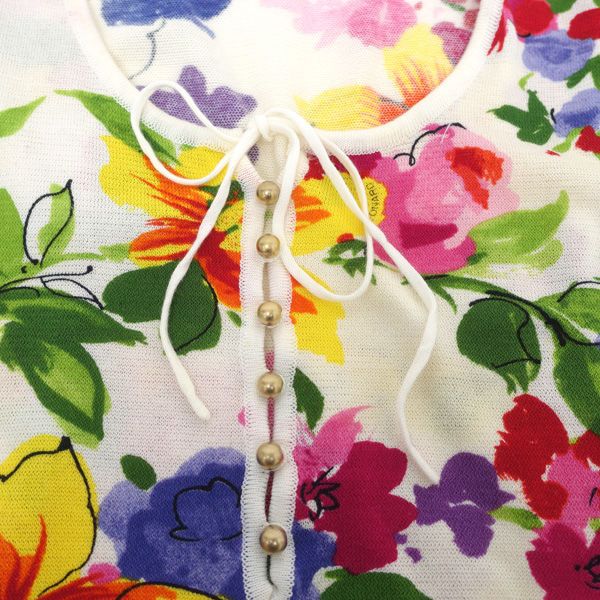 LEONARD / レオナール ◇半袖シャツ/カットソー/花柄/ホワイト/サイズM