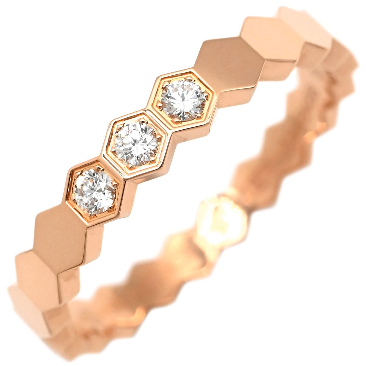 ショーメ CHAUMET リング 指輪 ビー ドゥ ショーメ ダイヤ3P ピンク