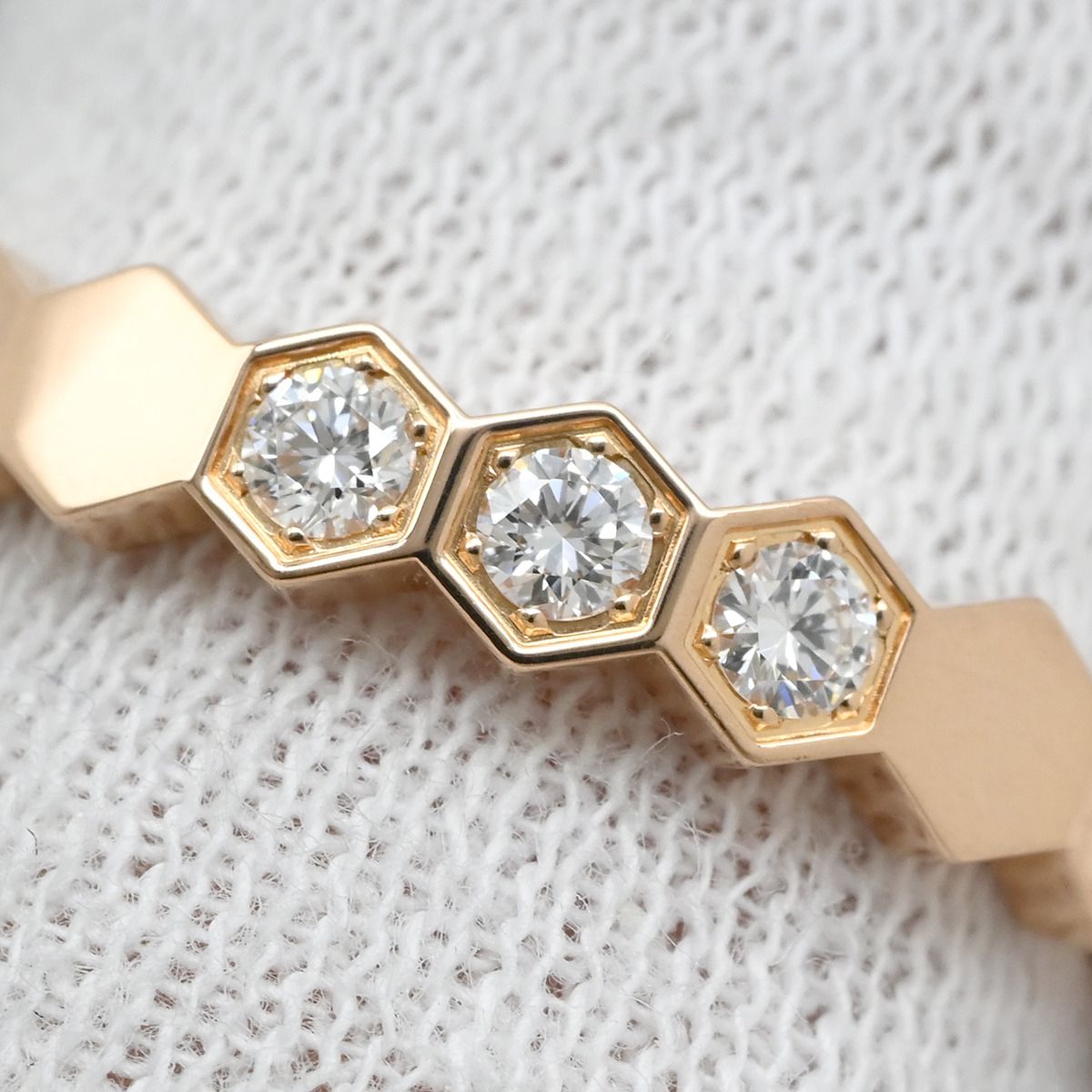 ショーメ CHAUMET リング 指輪 ビー ドゥ ショーメ ダイヤ3P ピンク
