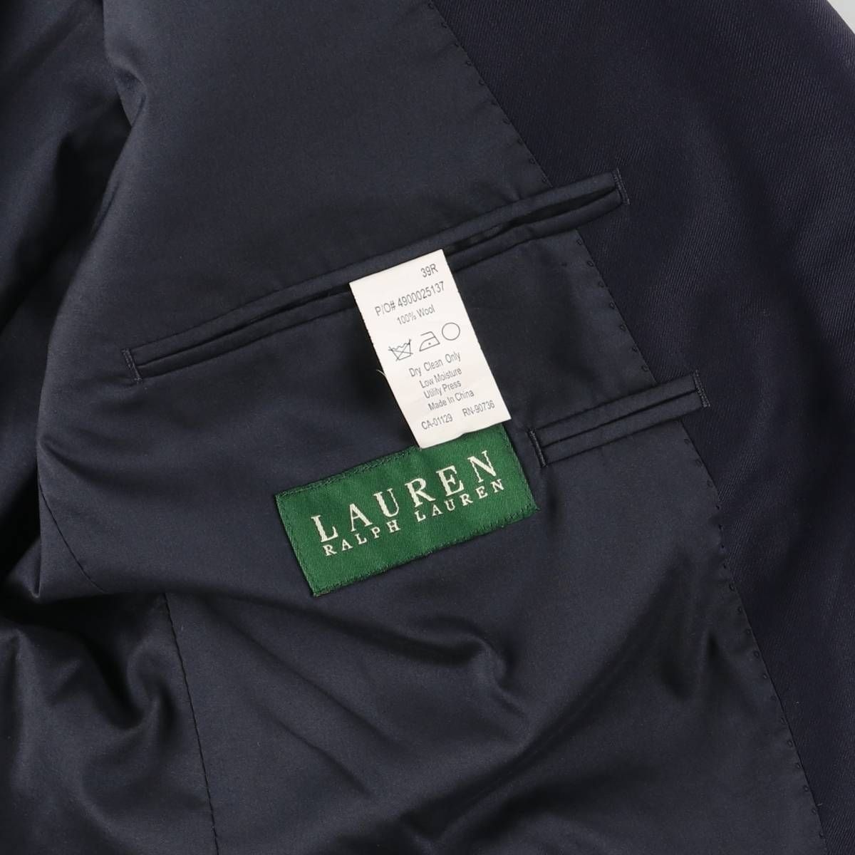 メンズ 古着 ラルフローレン Ralph Lauren LAUREN ローレン 紺ブレザー テーラードジャケット メンズM相当/eaa615952