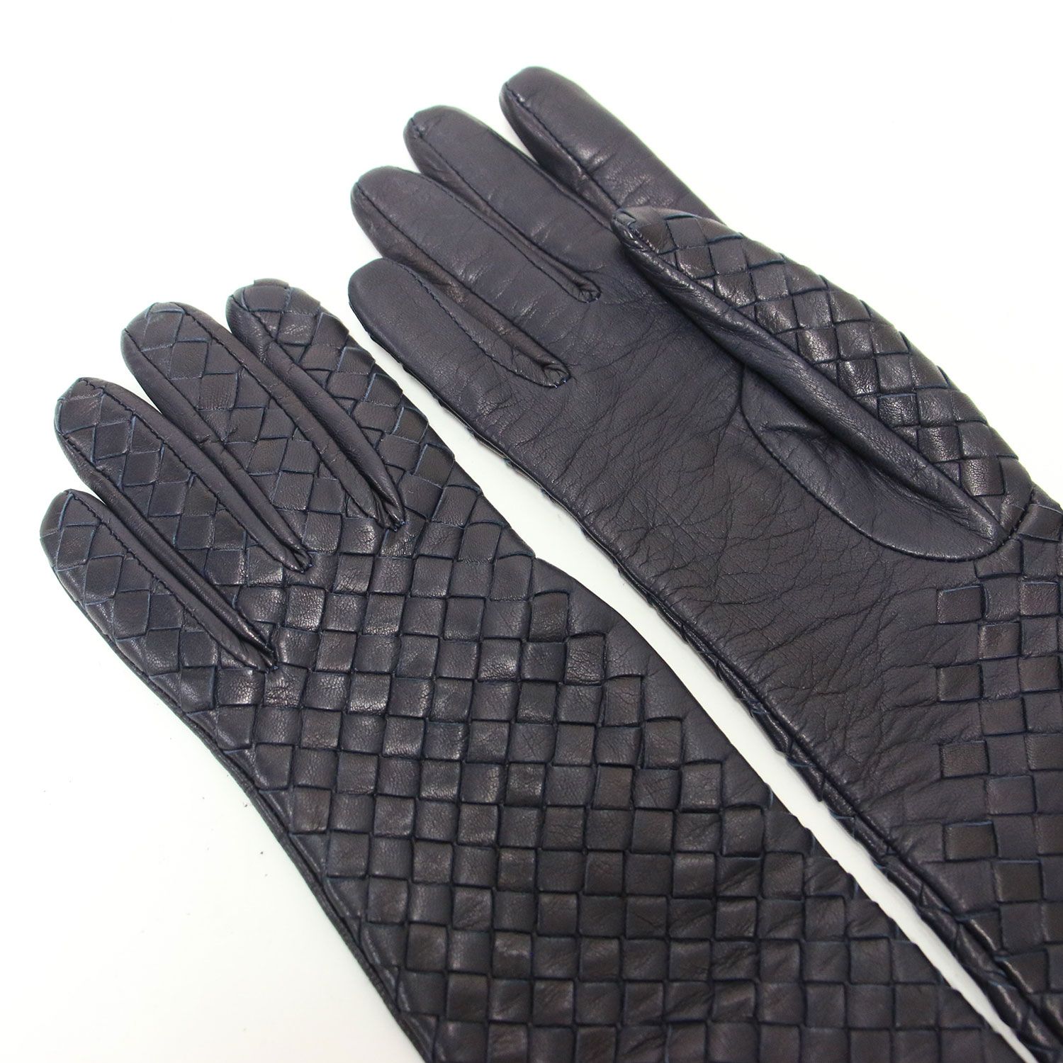 BOTTEGA VENETA ボッテガヴェネタ グローブ ネイビー 紺 サイズ:7(S