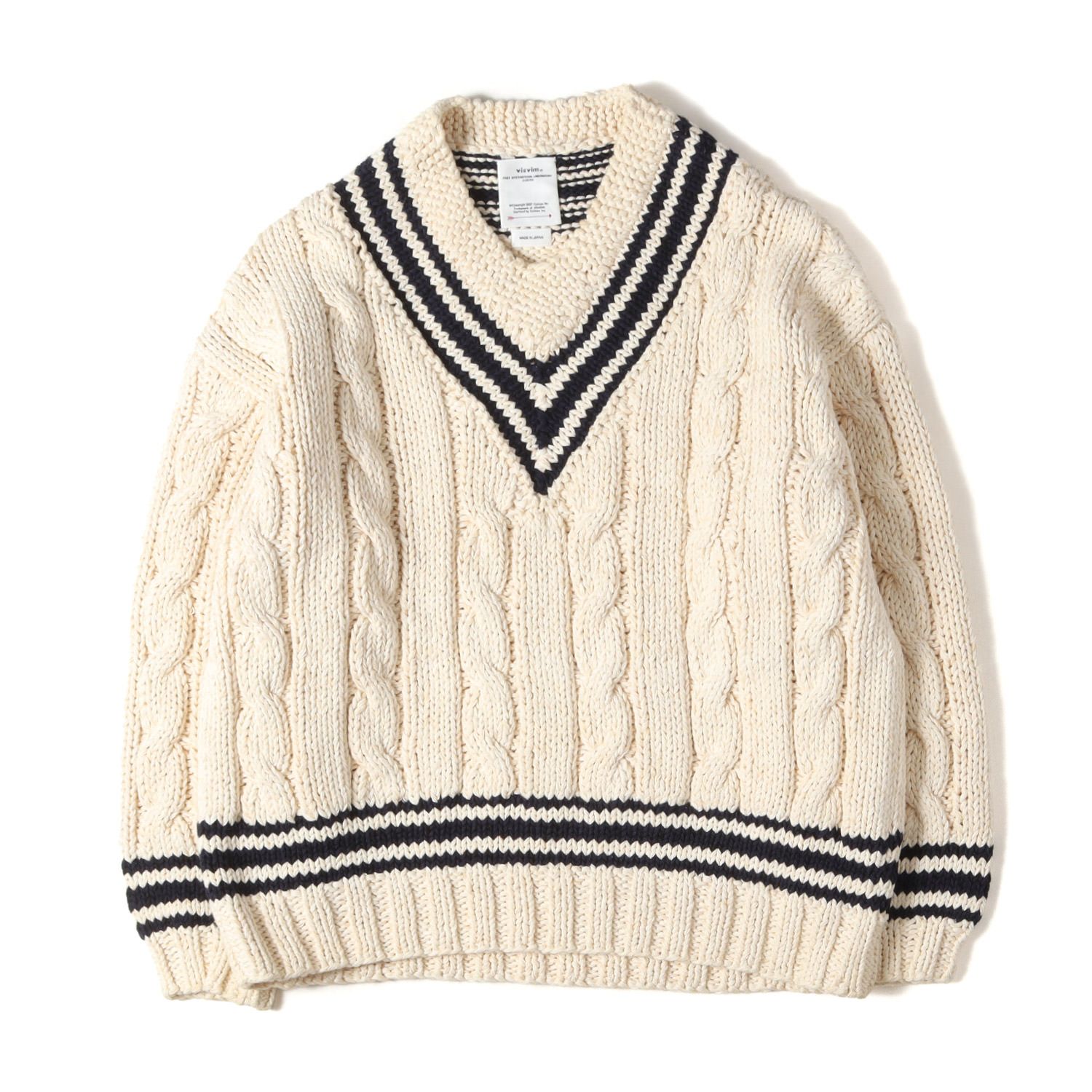 美品】visvim ビズビム ニット ナチュラル ネイビー サイズ:2 | 23SS 