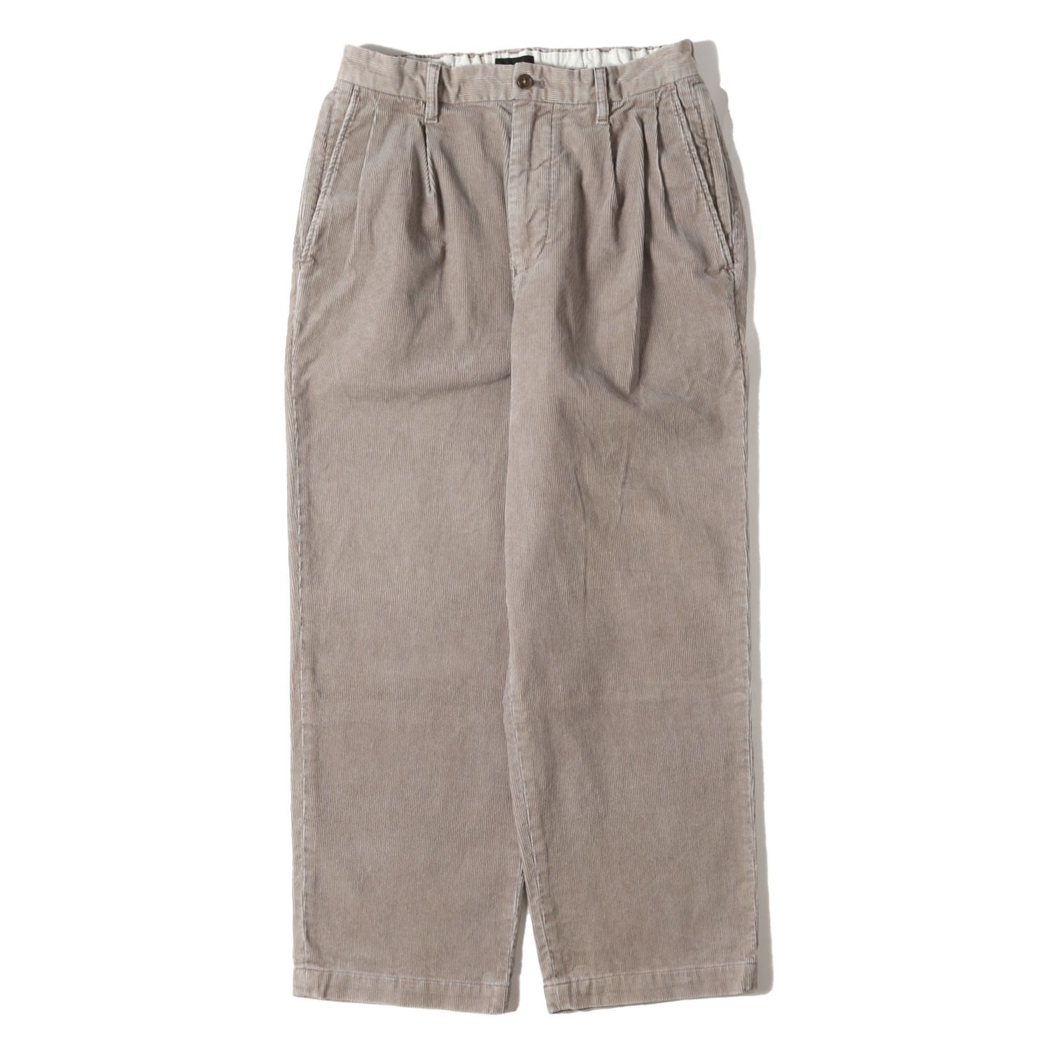 PWA プア パンツ グレージュ サイズ:L | 24AW ツータック コーデュロイ