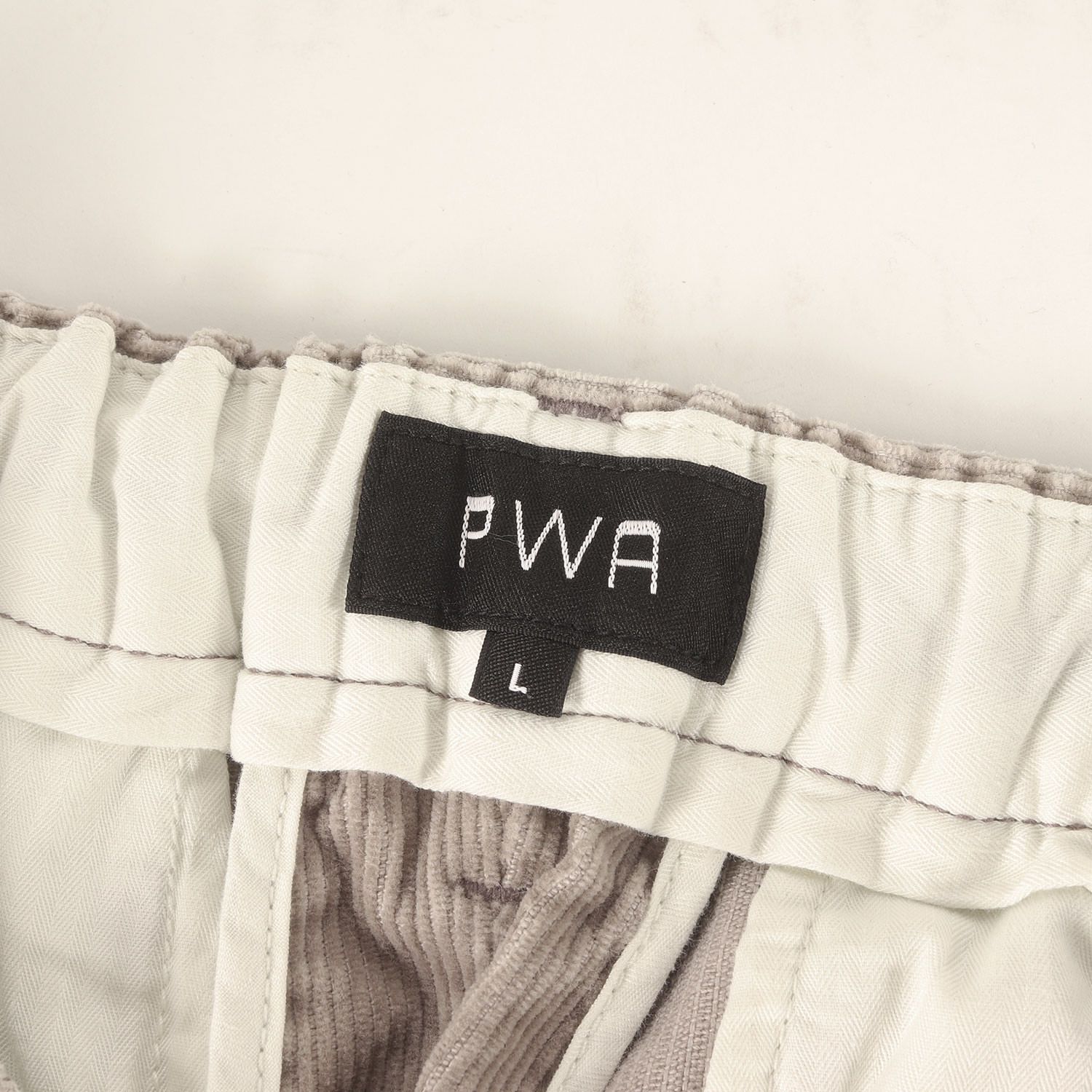PWA プア パンツ グレージュ サイズ:L | 24AW ツータック コーデュロイ