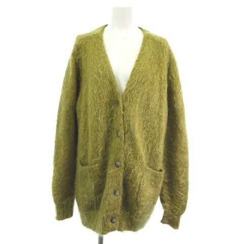 TODAYFUL - トゥデイフル ブラッシュモヘア カーディガン ルーズ ロング カーキ F トゥデイフル Brushed Mohair Cardigan ブラッシュモヘア カーディガン