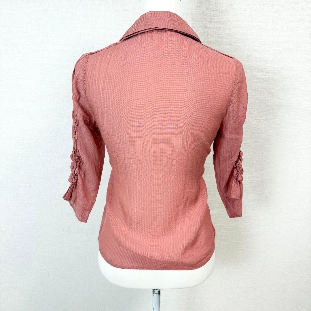 レディース 【美品】 VIVIENNE TAM 7分袖スキッパー ジップアップ 1 ピンク