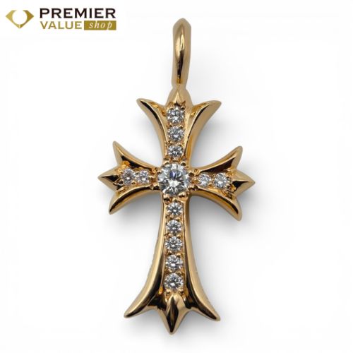 クロムハーツ タイニーCHクロスチャーム 22k/パヴェダイヤモンド