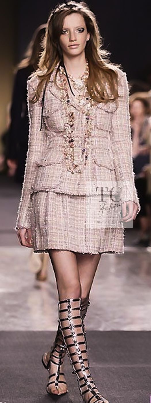 シャネル ジャケット CHANEL ピンク ベージュ マルチカラー モヘア