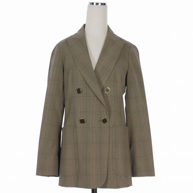 イエナ IENA チェック ダブルブレスト テーラードジャケット ブレザー