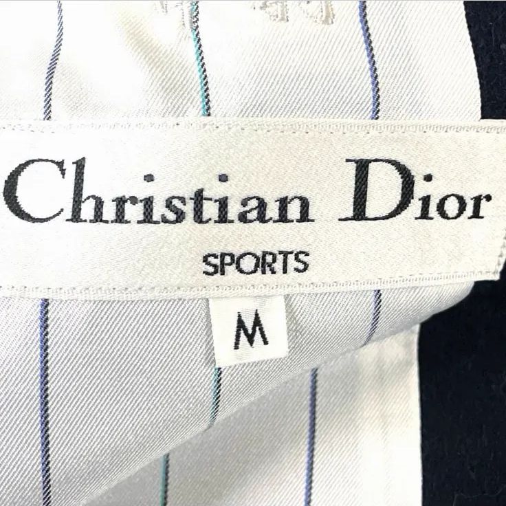 ヴィンテージ Christian Dior クリスチャンディオール 金釦 ダブル 紺