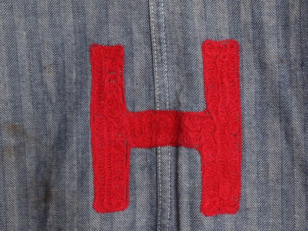 40s 大戦 ☆ チェーンステッチ 刺繍 ヘリンボーン オールインワン