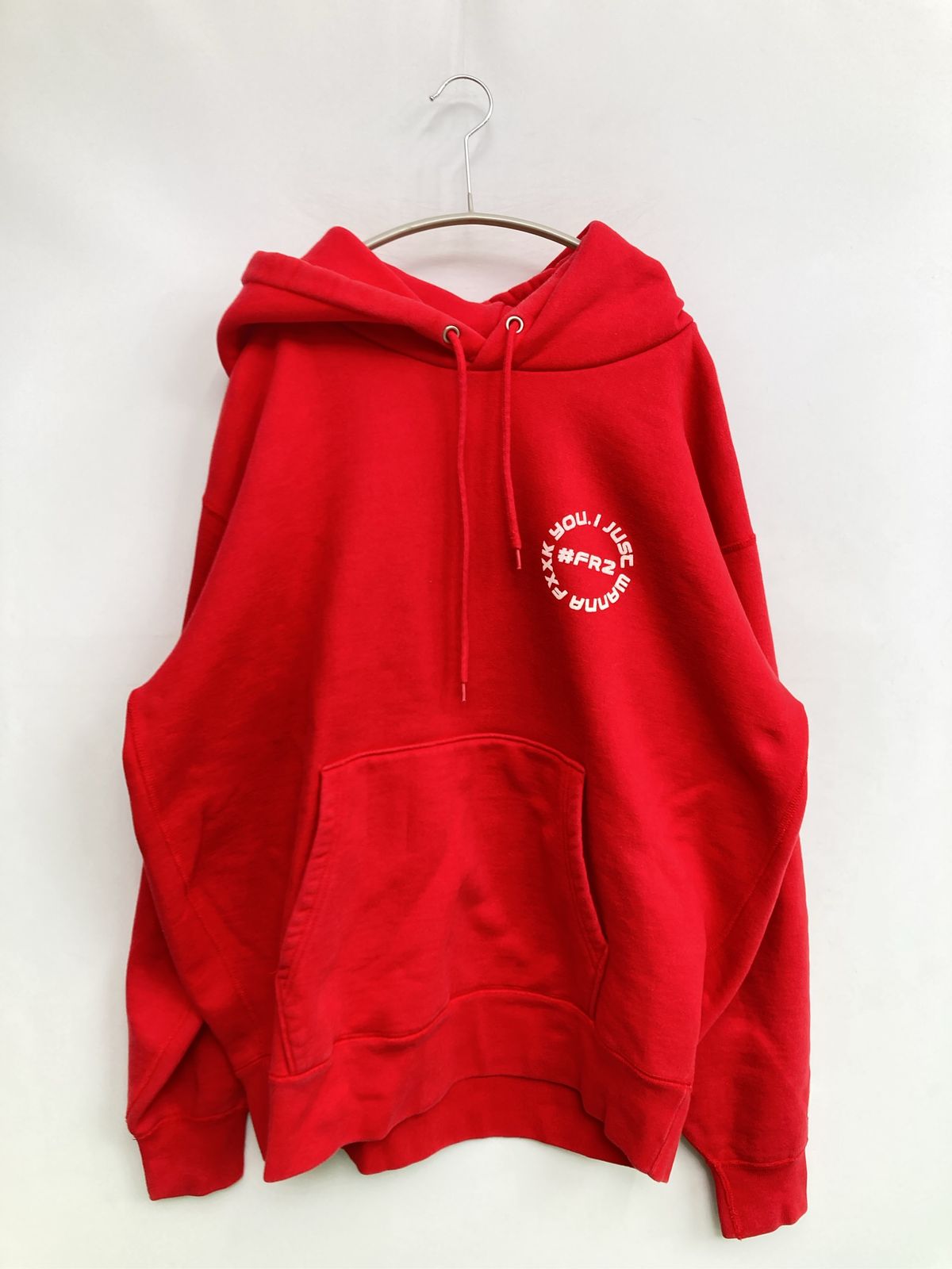 FR2 エフアールツー パーカー XL レッド 裏起毛 スウェット 前面