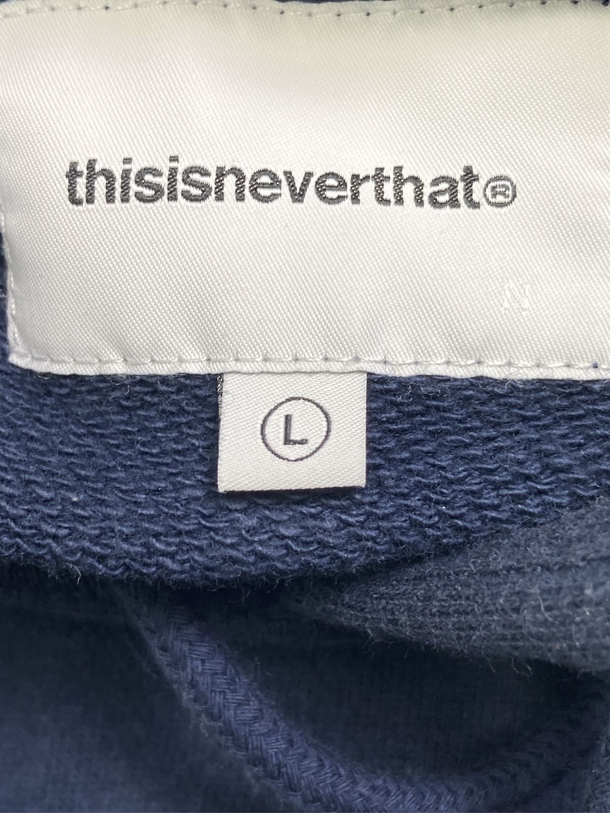 thisisneverthat ディスイズネバーザット パーカー L ネイビー 前面
