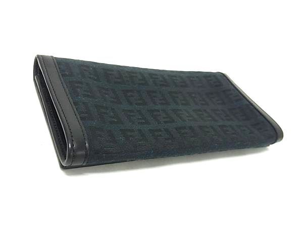 FENDI フェンディ 財布 ズッキーノ 8M0000 ブラック キャンバス レザー