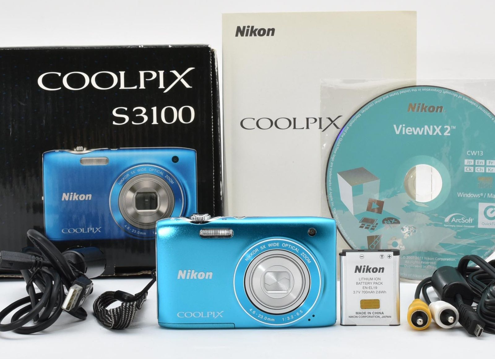 良品] Nikon COOLPIX S3100 ニコン クールピクス ブルー コンパクト