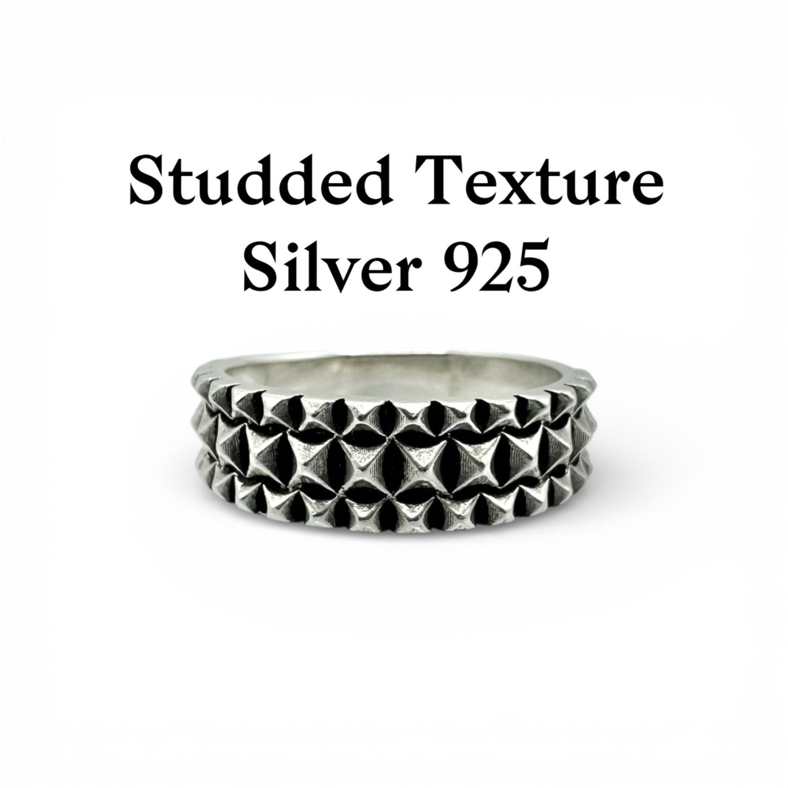 陰影の交差】スタッズ Silver 925 刻印 90s Vintage Design Ring