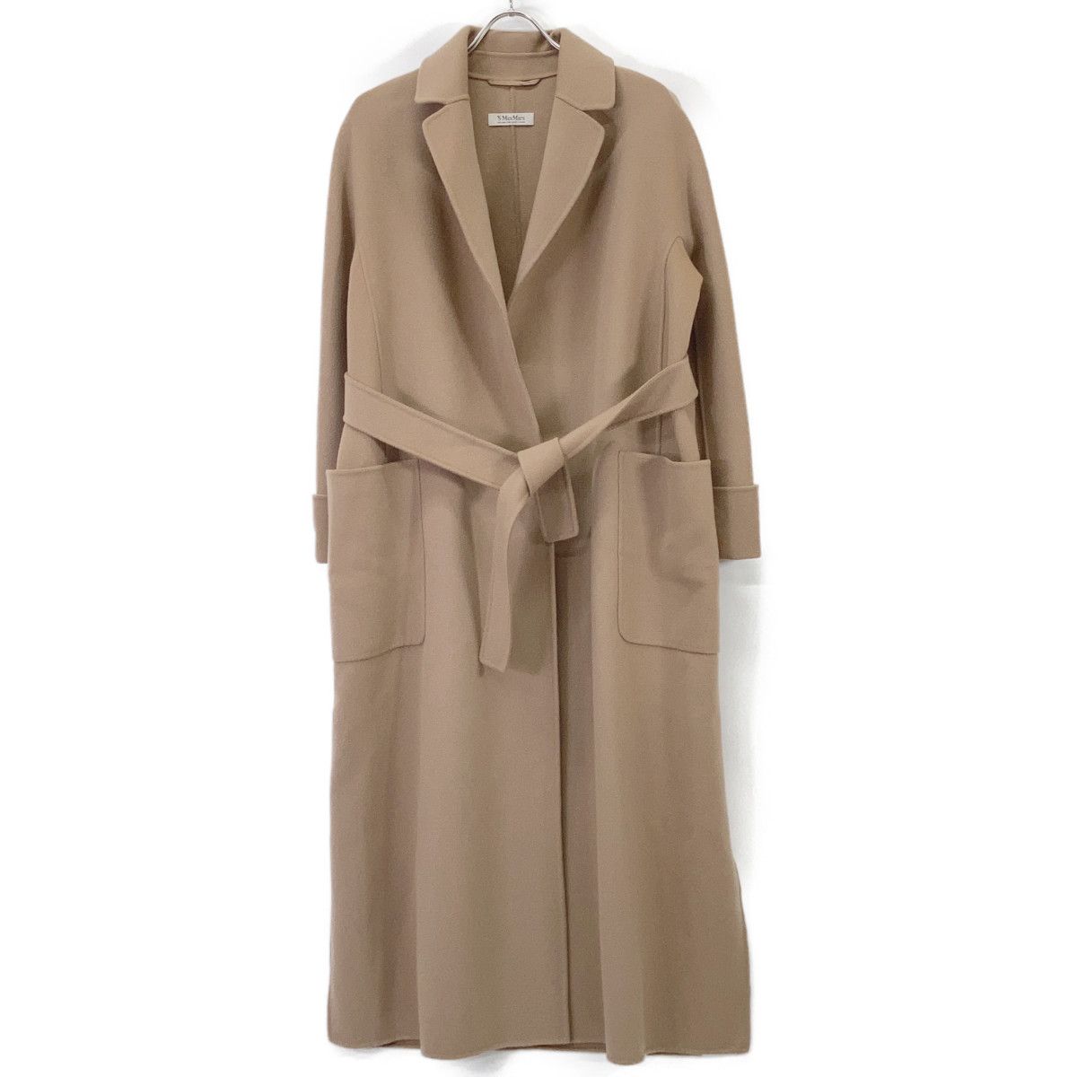 S MaxMara エスマックスマーラ 901616996 ｸﾁｰﾄｱﾏｰﾉ ﾍﾞﾙﾃｯﾄﾞｵｰﾊﾞｰｺｰﾄ 40