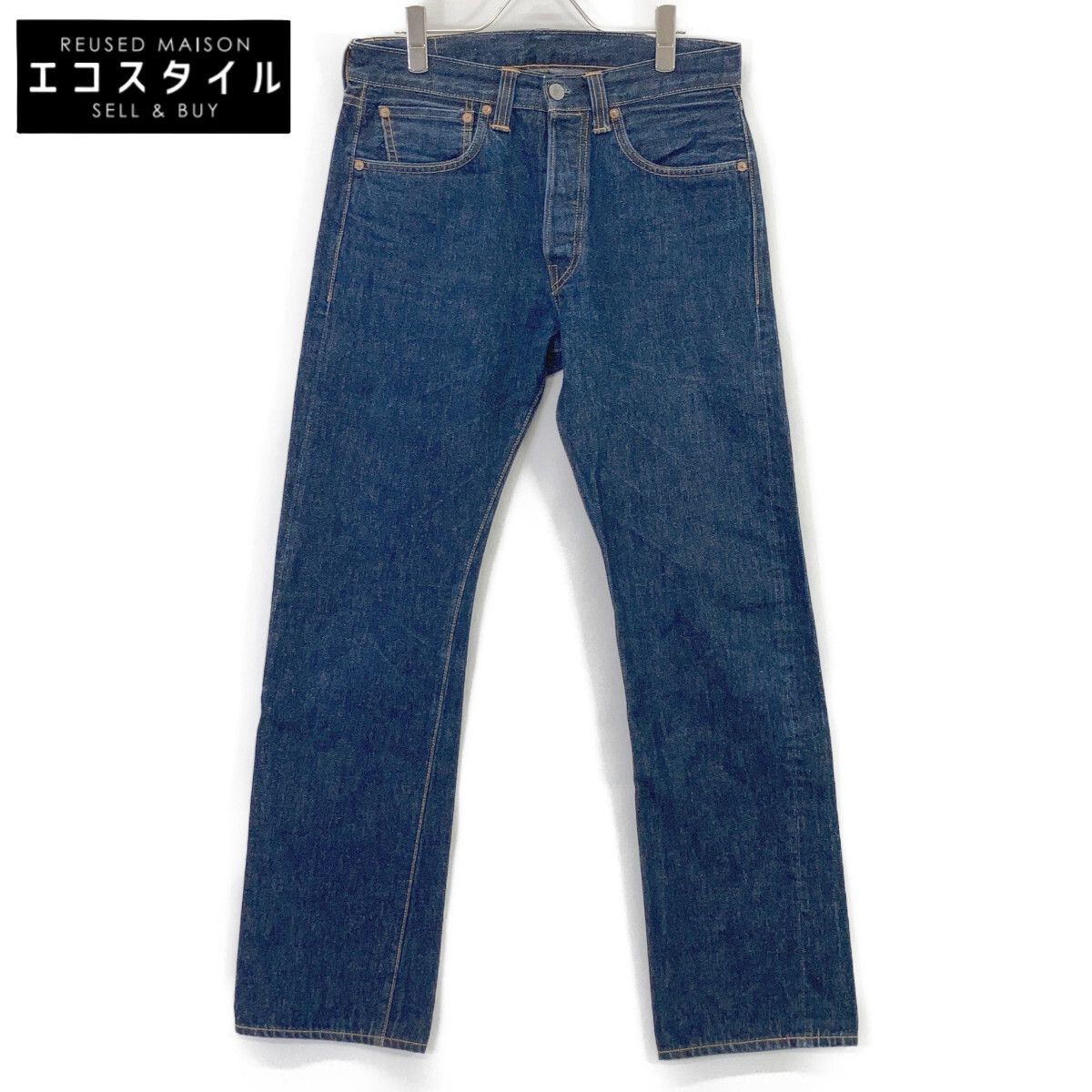 人気セール，大人気 LEVI‘S リーバイス 47501-0117 ｲﾝﾃﾞｨｺﾞ 501XX  BIG E片面ﾀﾌﾞ USA製 1947年復刻 ﾃﾞﾆﾑﾊﾟﾝﾂ W32L34 その他