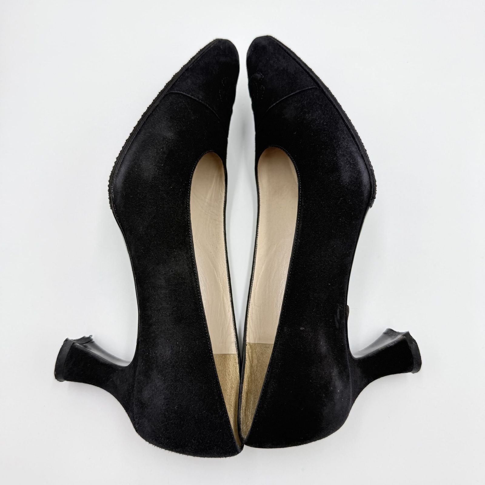 CHANEL（シャネル） ココマーク パンプス スエード ブラック ポイン