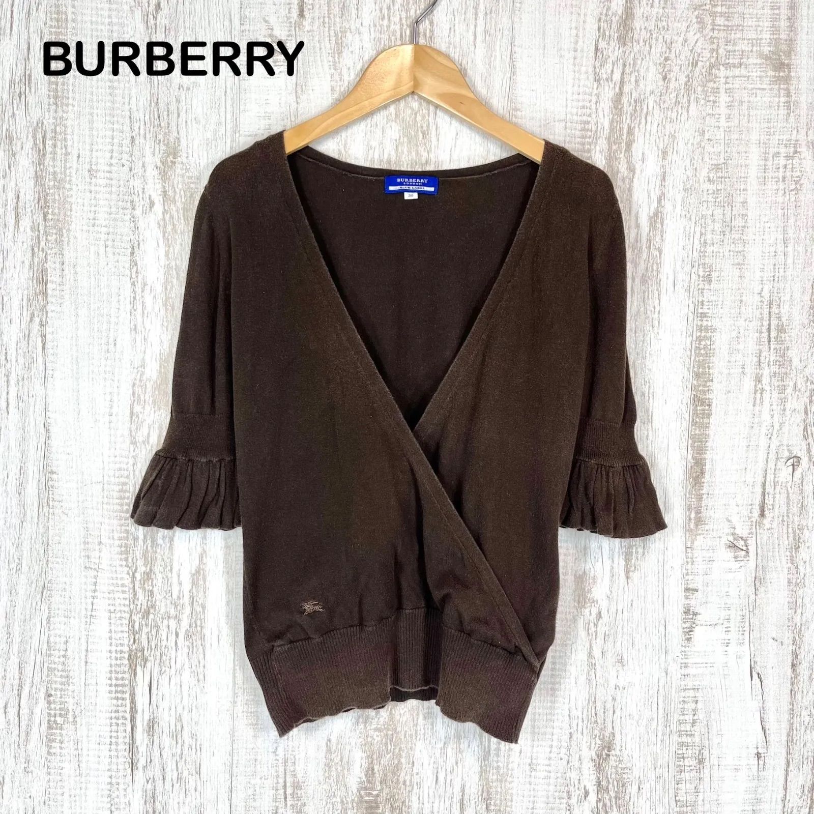 BURBERRY BLUE LABEL バーバリーブルーレーベル ホースロゴ刺繍 フリル 