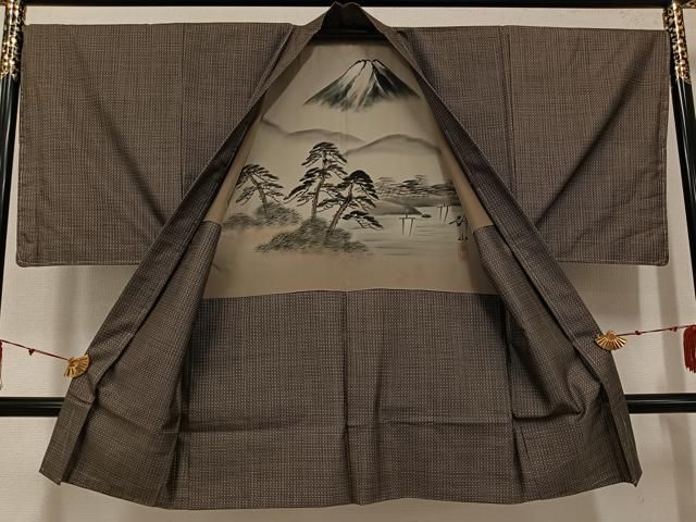 平和屋着物○男性 男柄の最高峰 西郷柄 西郷絣 本場大島紬