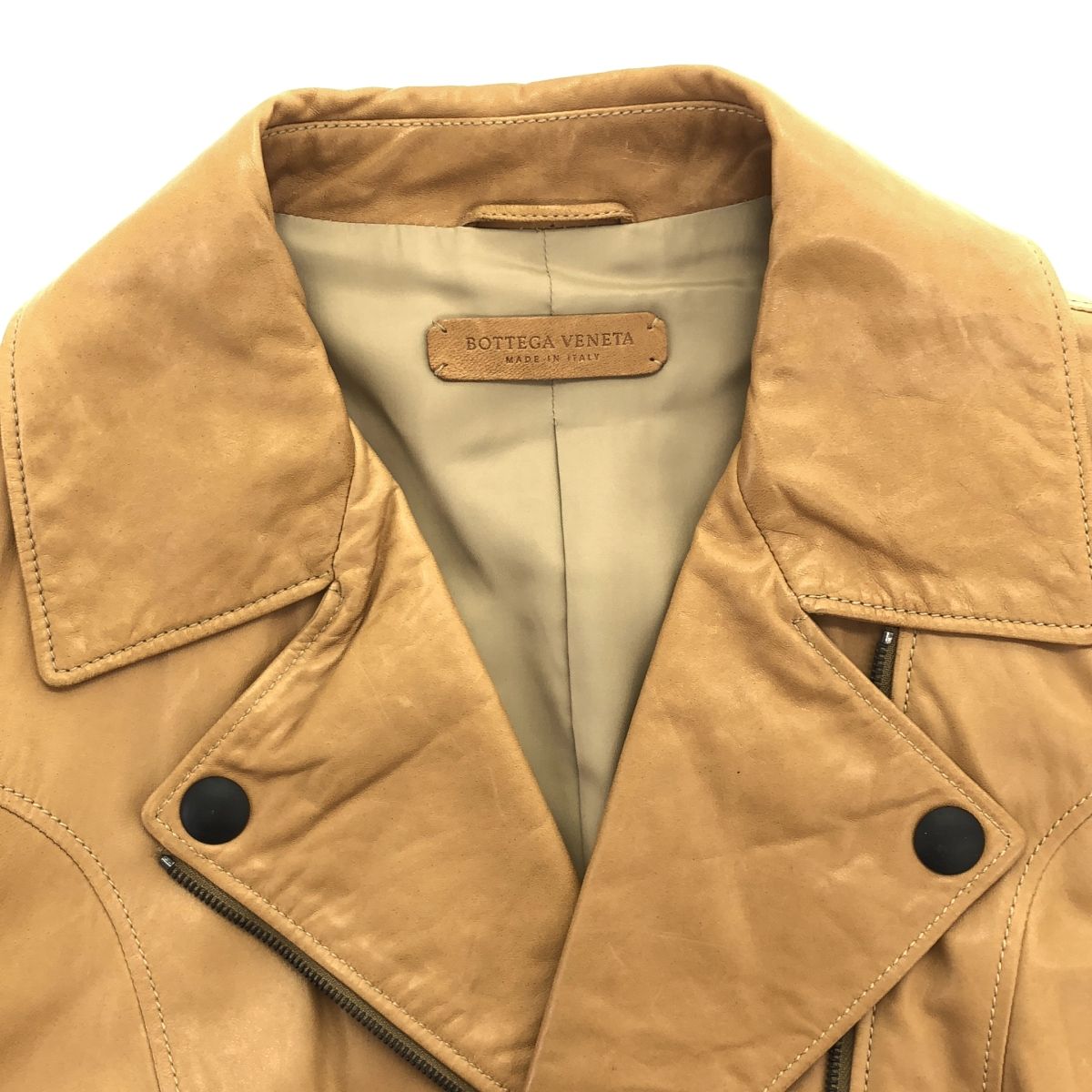 BOTTEGA VENETA ボッテガヴェネタ レザーダブルライダースジャケット 