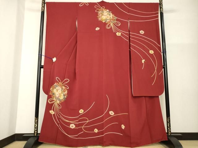 平和屋着物●こむさでもーど・COMME CA DU MODE　振袖　薬玉　正絹　逸品　AABG4067ck 平和屋着物○こむさでもーど・COMME CA DU MODE 振袖 薬玉 正絹 逸品