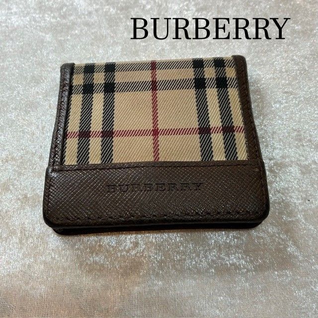 バーバリー BURBERRY ノバチェック キャンバスレザー コインケース