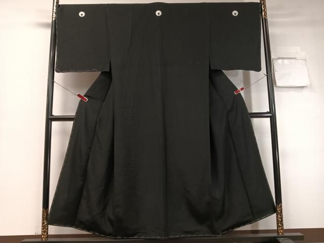 平和屋着物●男性 黒紋付 正絹 逸品 未使用 CABC9998vp
