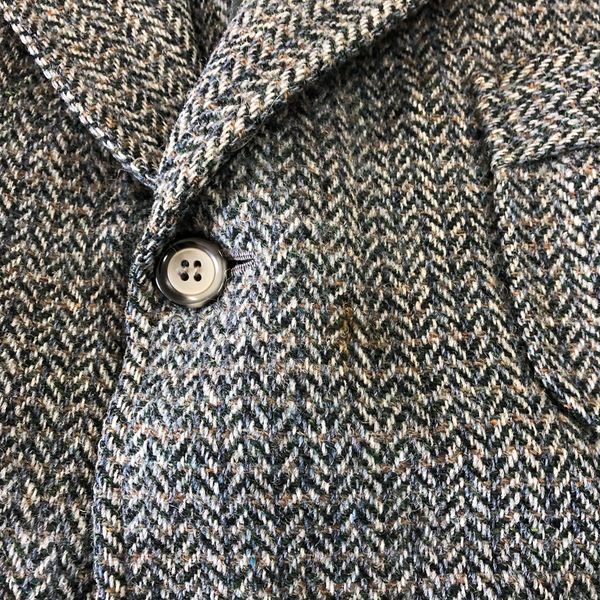 ハリスツイード Harris Tweed ジャケット 厚手 ヘリンボーン柄 ウール 