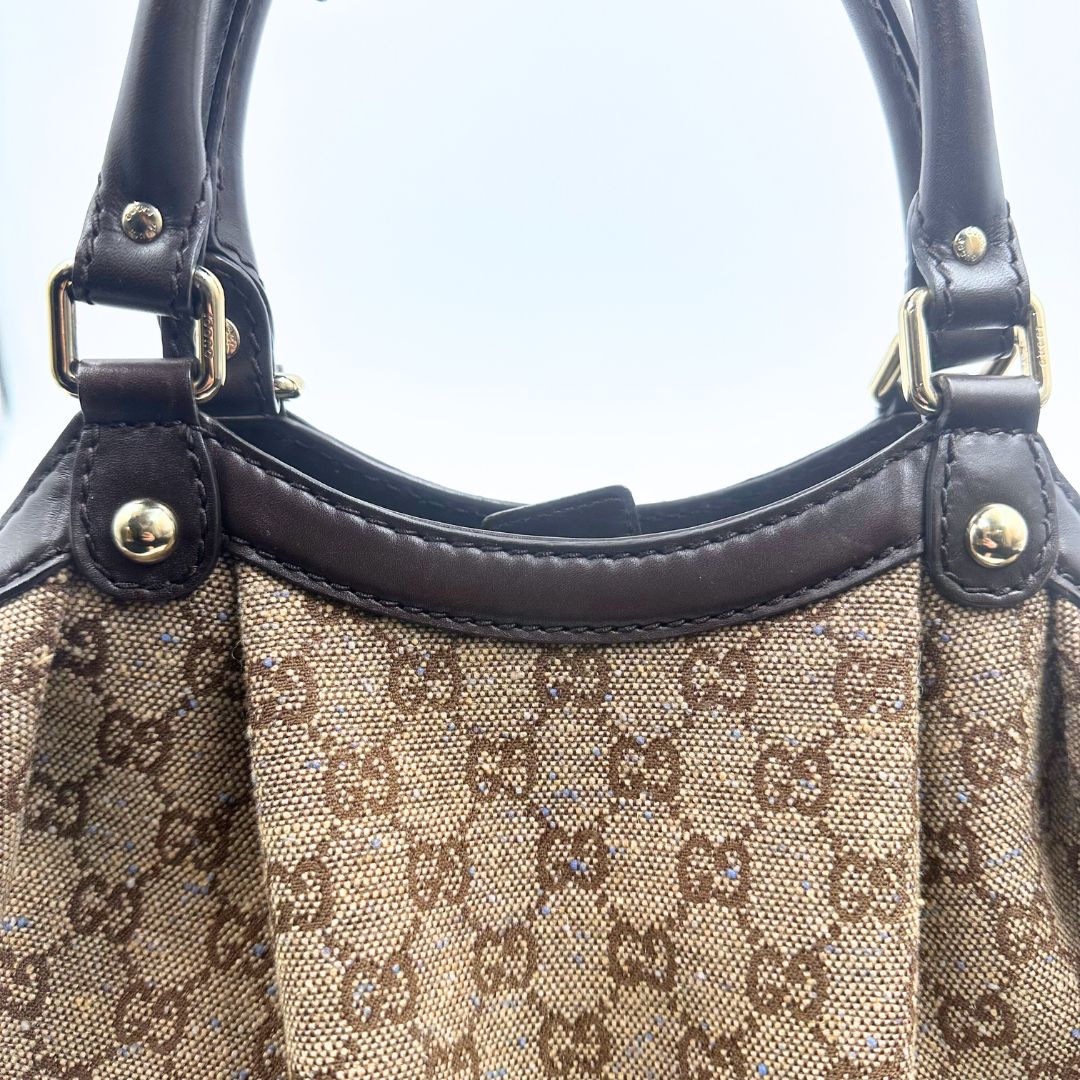 美品】Gucci GGキャンバス スーキー ハンドバッグ チャーム付き