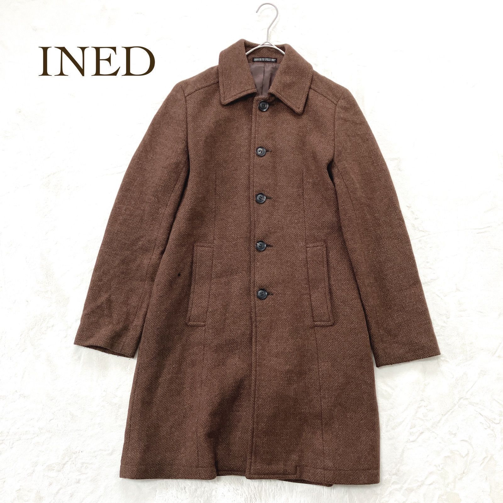INÉD（イネド）ロングコート ブラウン サイズ2（M相当） ロング丈 上品 