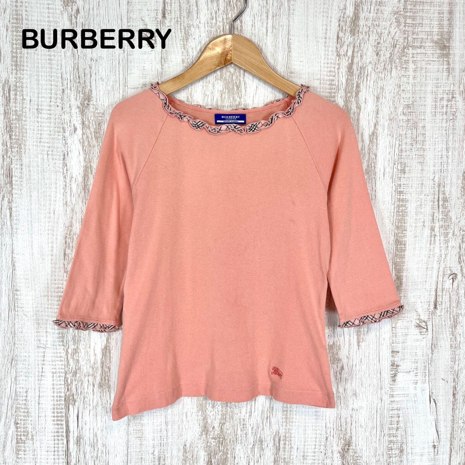 BURBERRY BLUE LABEL バーバリーブルーレーベル ホース ロゴ刺繍 ノバ 