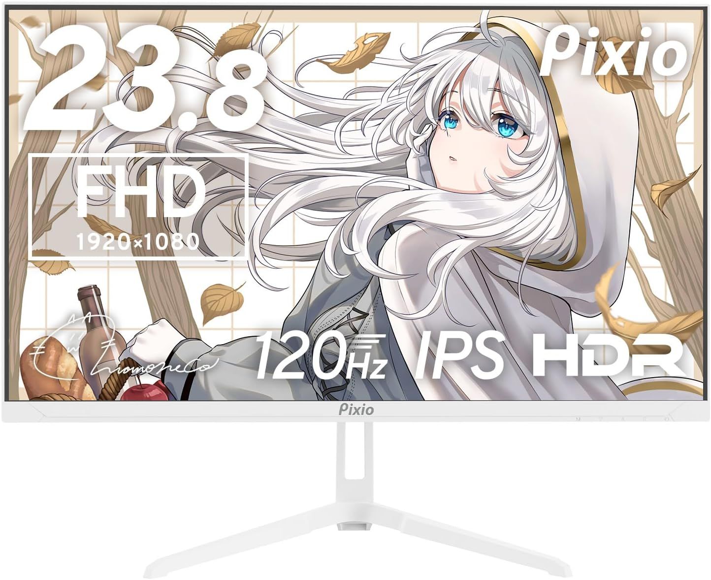 [Translated Product] Pixio PX246 Wave White Gaming Monitor 23.8 inch FHD 120Hz IPS Pixio HDMI VGA