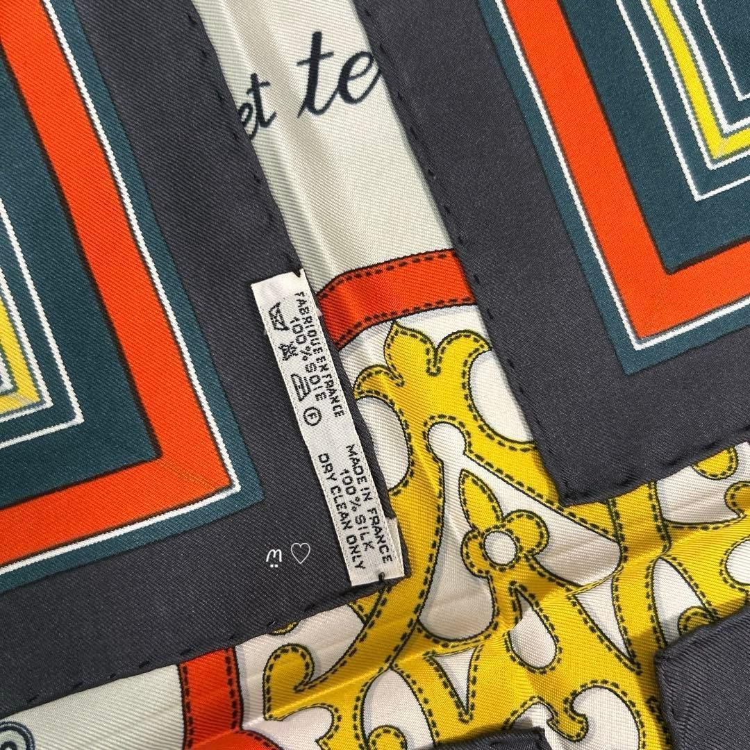 HERMESエルメス カレ90 馬着 シルクスカーフ グレージュ ホース