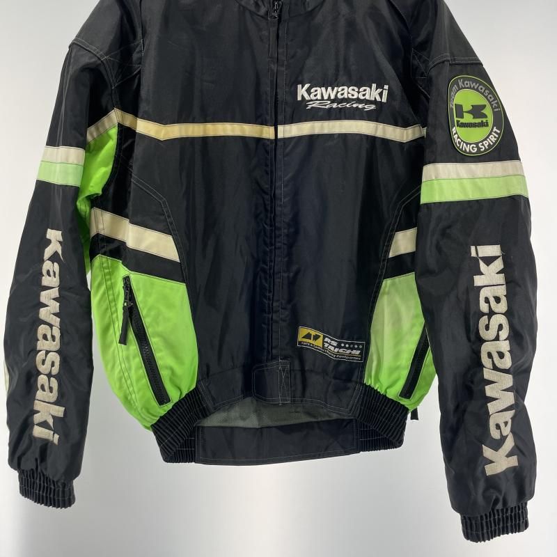 【中古】RS TAICHI×KAWASAKI ウインターバイカージャケット サイズ不明 ブラック/ライムグリーン[19][240019517897] 中古】RS TAICHI×KAWASAKI ウインターバイカージャケット サイズ不明