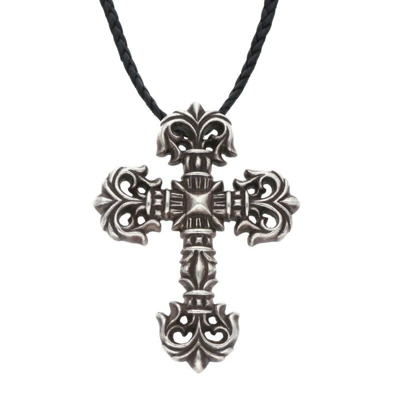 と*も様 年末オークション‼️クロムハーツフィリグリークロスシルバー925 ルビ クロムハーツ FILIG/CROSS-SM LB/フィリグリークロスS wレザーブレイド