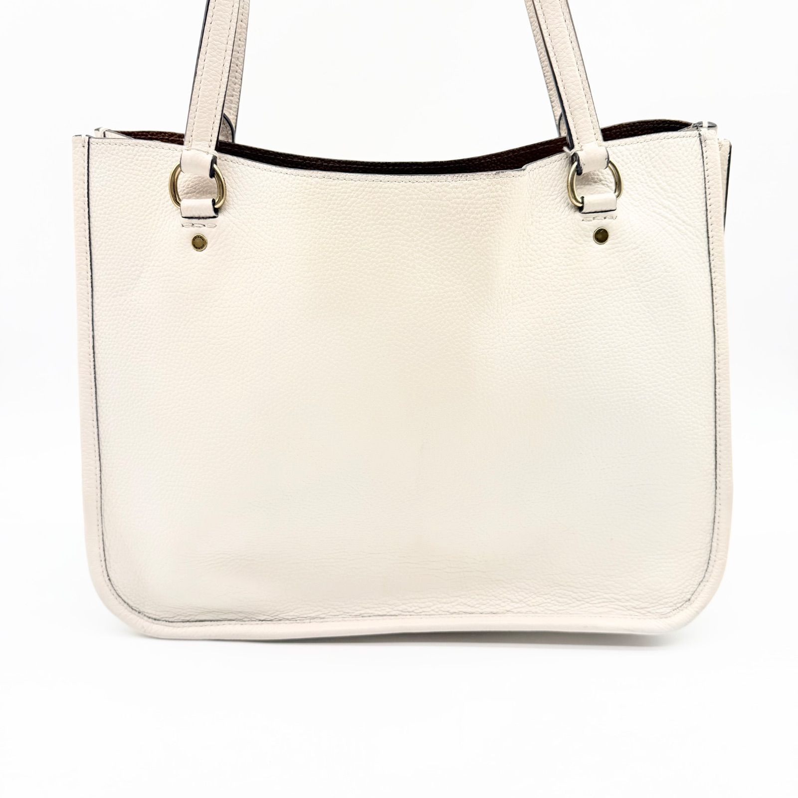 COACH y2k white beige carry all tote bag leather コーチ タイラー 