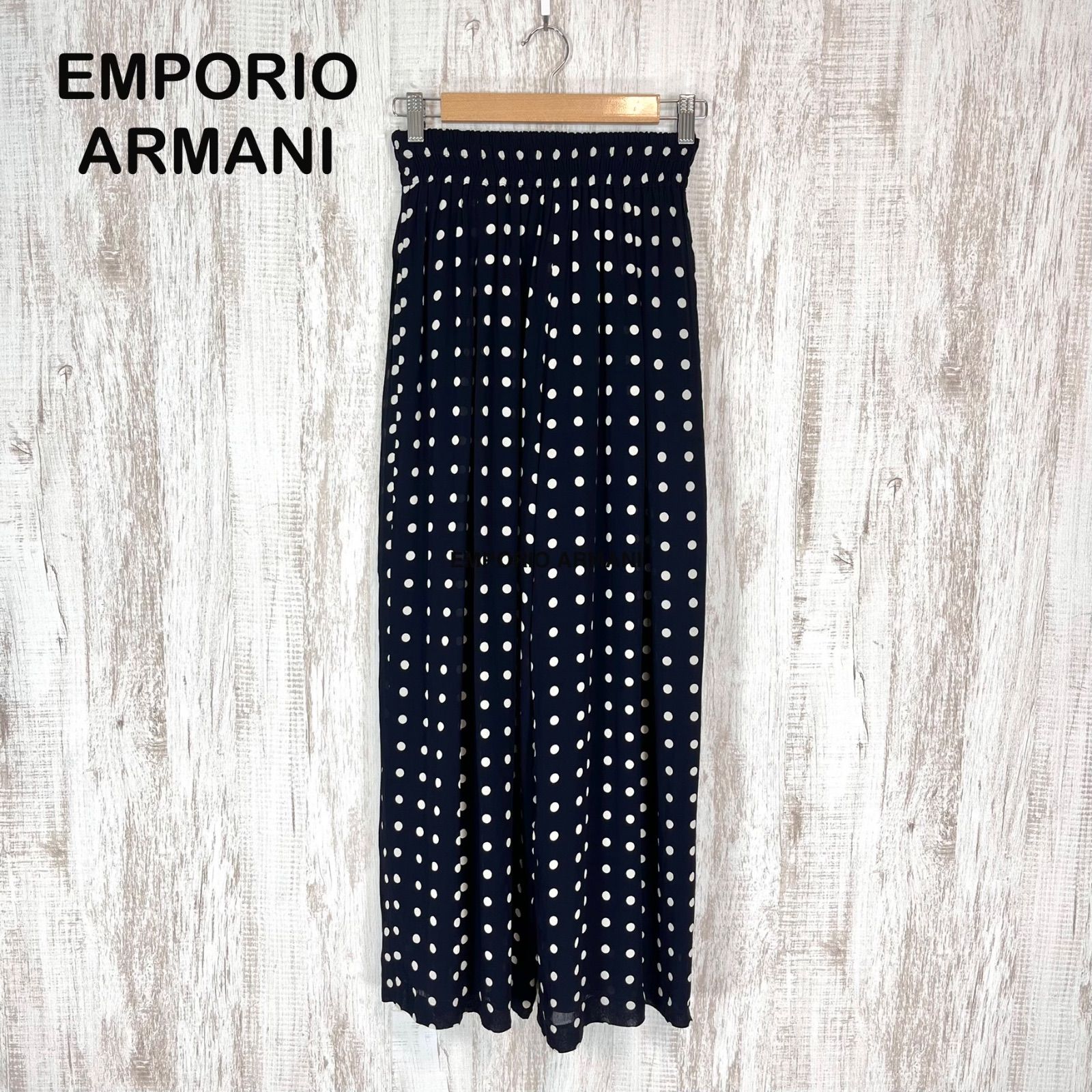 美品 EMPORIO ARMANI エンポリオアルマーニ ドット柄 総柄 ウエスト