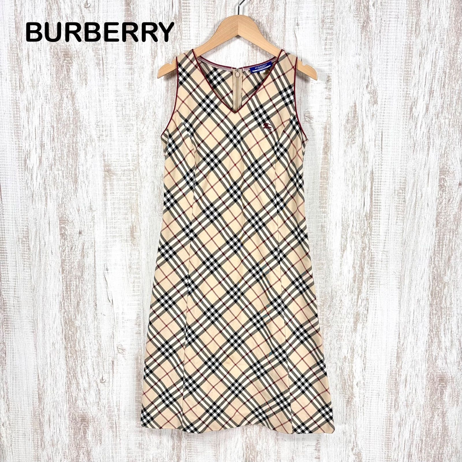 00s BURBERRY BLUE LABEL バーバリーブルーレーベル ホースロゴ刺繍