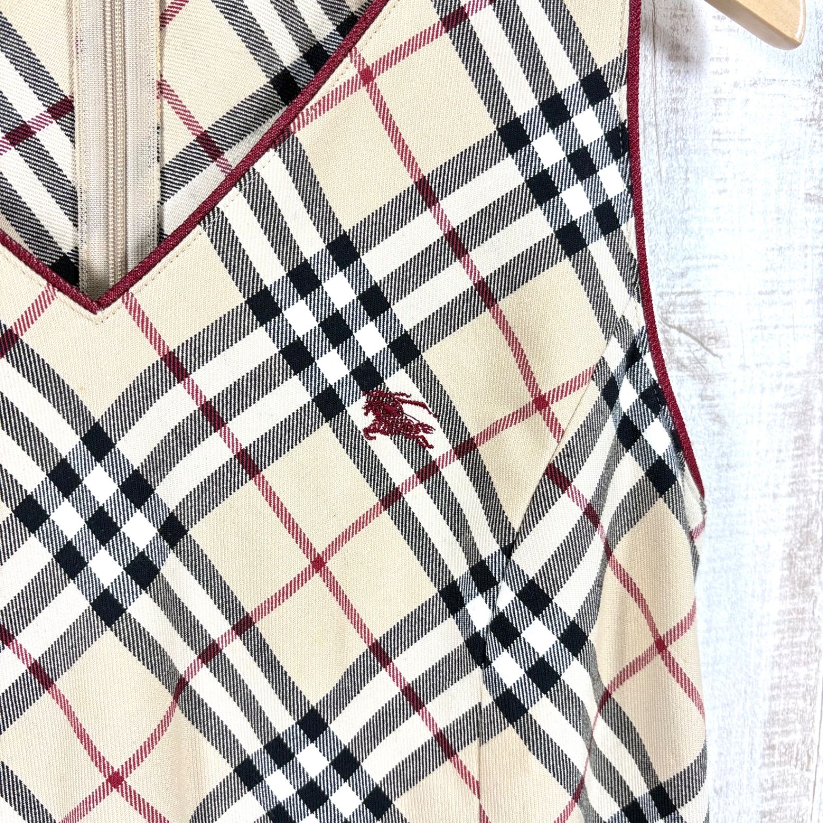 00s BURBERRY BLUE LABEL バーバリーブルーレーベル ホースロゴ刺繍