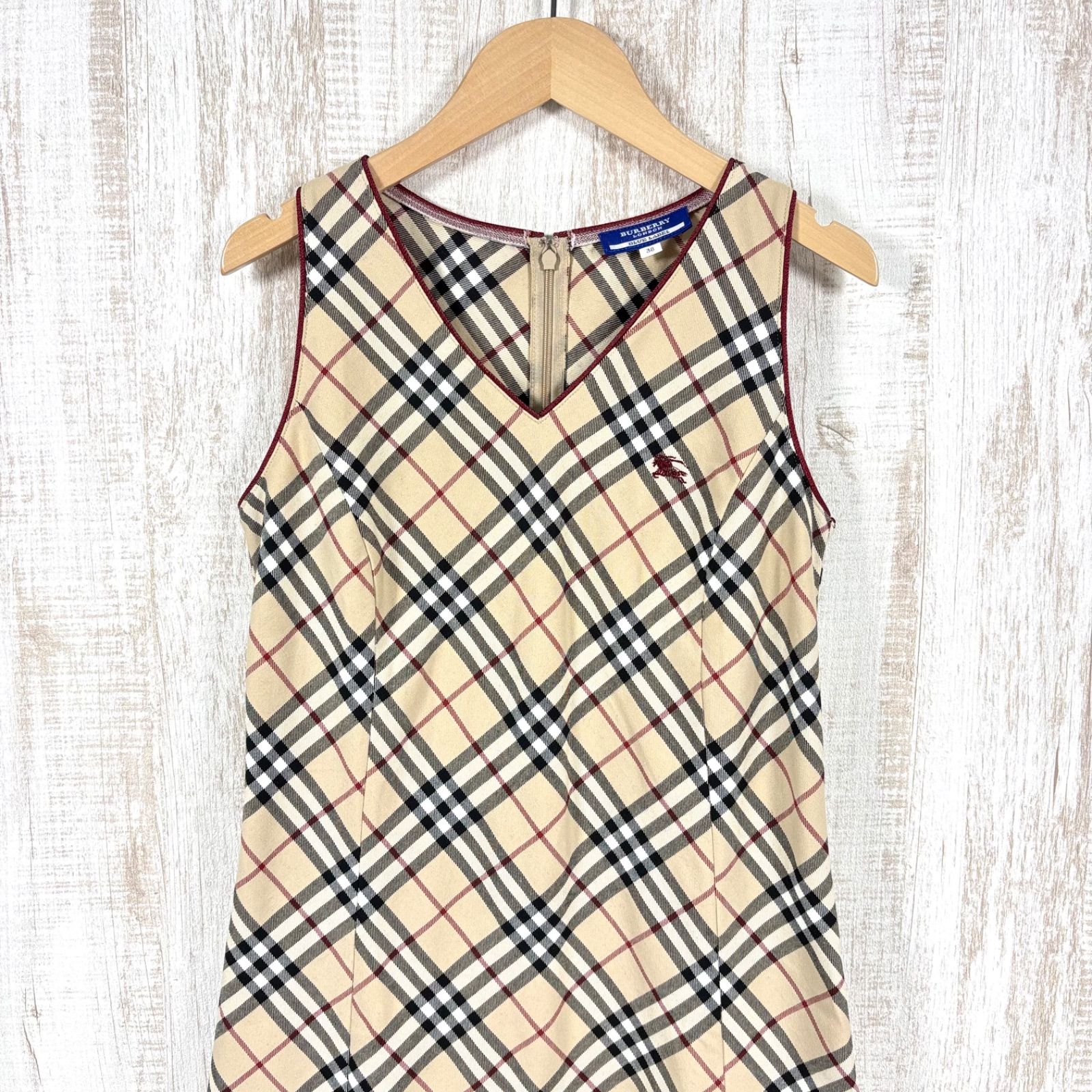 00s BURBERRY BLUE LABEL バーバリーブルーレーベル ホースロゴ刺繍